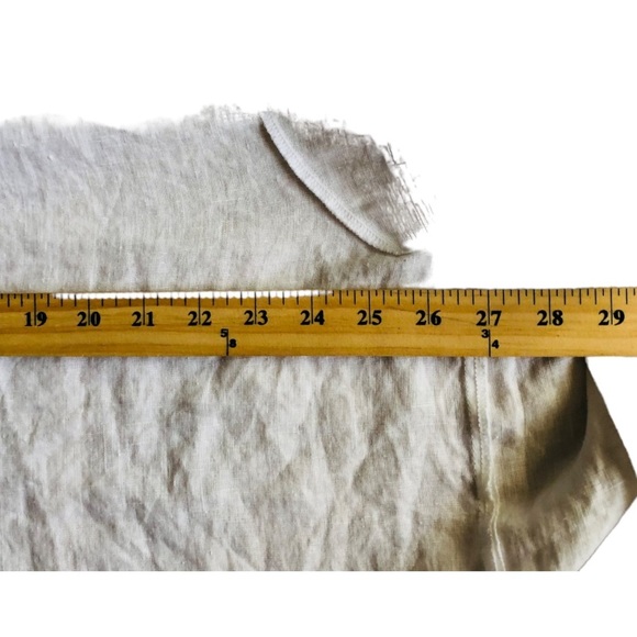 LAUREN Ralph Lauren Linen White Long Button Down Shirt - Picture 14 of 16